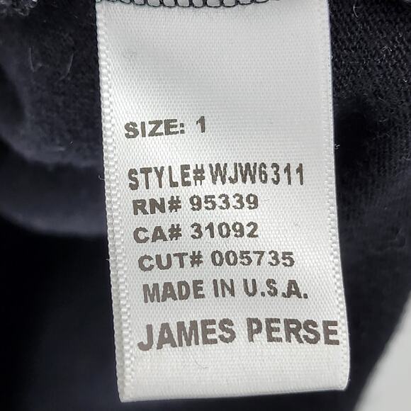 James Perse Black Cowl Neck Long Sleeve Soft Stretch Dress Size 1 Made In USA - Picture 3 of 5